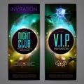 Disco ball background. Disco party poster on open space background. Night club Royalty Free Stock Photo