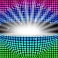 Disco Ball Background Shows Glowing Colorful And Clubbing