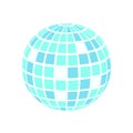 Disco ball blue. blue ball music. Glitter pattern. Space background. Vector illustration. Stock image. Royalty Free Stock Photo