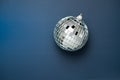 disco ball on dark blue background Royalty Free Stock Photo