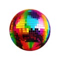 Disco ball icon. Party. Dj. Night Club. Mirror glitter disco ball Royalty Free Stock Photo