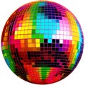 Disco ball icon. Party. Dj. Night Club. Mirror glitter disco ball Royalty Free Stock Photo