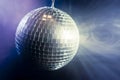 Disco ball with light rays Royalty Free Stock Photo