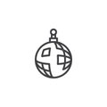 Disco ball line icon