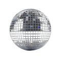 Disco Ball with Mirrored Tiles on Black Background Royalty Free Stock Photo