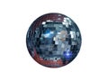 Music disco ball of mirrors to reflect discotheque lights