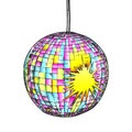 Disco Ball Night Club Equipment Color Vector