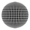 Disco ball Disco party concept Ball world concept Web idea icon black color vector illustration flat style image