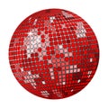Disco ball red Royalty Free Stock Photo