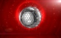 Disco ball in red stage Royalty Free Stock Photo