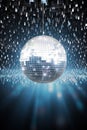 Mirror Ball Disco Lights Club Dance Party Glitter Background Royalty Free Stock Photo
