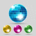 Disco ball set design vector illustration Royalty Free Stock Photo