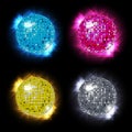 Disco Ball Set vector / eps10 Royalty Free Stock Photo