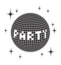 Disco ball Vector icon Disco ball Vector icon Disco ball Vector icon Royalty Free Stock Photo