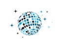 Disco ball vector icon illustration Royalty Free Stock Photo