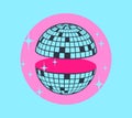 Disco ball Vector icon. Party Template dj Royalty Free Stock Photo