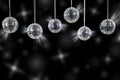 Disco balls with silver shining Royalty Free Stock Photo