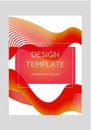 Cover template graphic geometric and glitch elements. Desing template. Abstract posers art graphic background Royalty Free Stock Photo