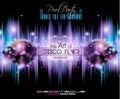Disco Club Flyer Template for your Music Nights Event. Royalty Free Stock Photo