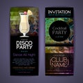 Disco cocktail identity templates. Royalty Free Stock Photo
