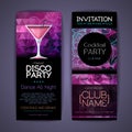 Disco cocktail identity templates. Royalty Free Stock Photo