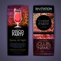 Disco cocktail identity templates. Royalty Free Stock Photo