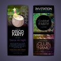 Disco cocktail identity templates. Royalty Free Stock Photo