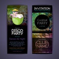 Disco cocktail identity templates. Royalty Free Stock Photo