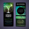 Disco cocktail identity templates. Royalty Free Stock Photo