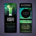 Disco cocktail identity templates. Royalty Free Stock Photo