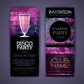 Disco cocktail identity templates. Royalty Free Stock Photo