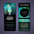 Disco cocktail identity templates. Royalty Free Stock Photo