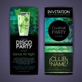 Disco cocktail identity templates. Royalty Free Stock Photo
