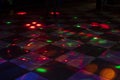 Disco dance floor. Light on dance floor. Colored spots on floor. Lights from spotlight Royalty Free Stock Photo