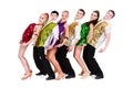 Disco dancer team Royalty Free Stock Photo