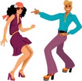 Disco dancers Royalty Free Stock Photo