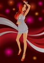 Disco Dancing Diamond Diva Royalty Free Stock Photo