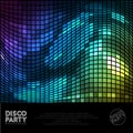 Disco Digital background. Abstract multicolor music disco party events background.