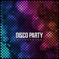 Disco Digital background. Abstract multicolor music disco party events background.