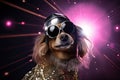 Disco dog having fun Royalty Free Stock Photo