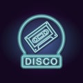 Disco emblem neon lights