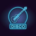 Disco emblem neon lights