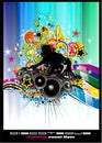 Disco Event Background with colorful elements