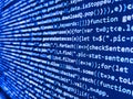 Disco Floor Holographic Abstract Background. Programmer working in computer screen. Coding in object oriented programming. Website Royalty Free Stock Photo