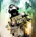Disco flyer design for music club night events promotion Royalty Free Stock Photo