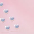 disco hearts flying.love concept design.heart design on a soft pink background.valentine holidays pattern idea.happy