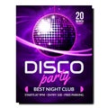Disco music party poster background Royalty Free Stock Photo