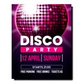 Disco music party poster background Royalty Free Stock Photo