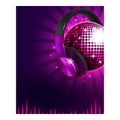 Disco music party poster background Royalty Free Stock Photo