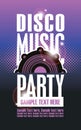 Disco Music party poster Royalty Free Stock Photo